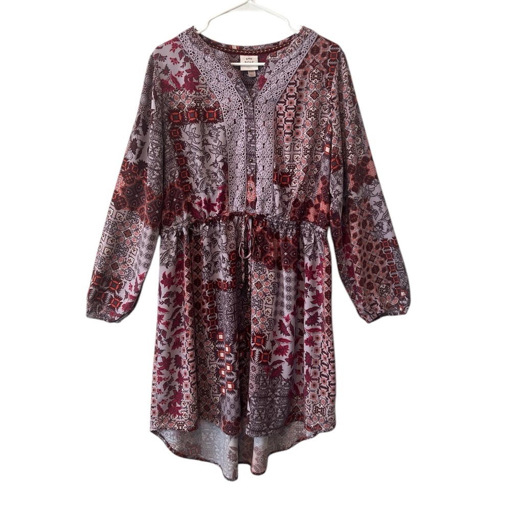 Knox Rose floral boho tunic dress XXL